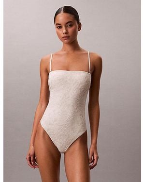 Calvin Klein Bandeau Badpak - Grijs