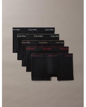 Calvin Klein 5 Pack Low Rise Trunks Icon Cotton Stretch - Black