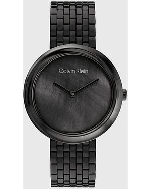 Calvin Klein Reloj de pulsera con bisel retorcido - Negro