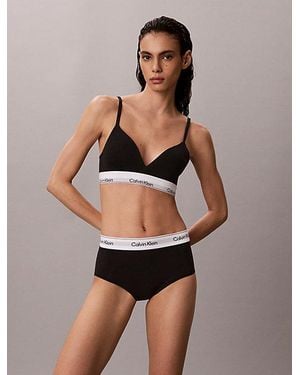 Calvin Klein High Waisted Hipster Panty Icon Cotton Modal - Black