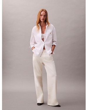 Calvin Klein 90's Loose Cotton Linen Jeans - Pink