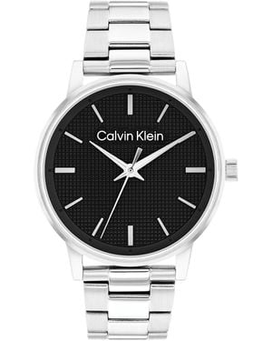 Calvin Klein Orologio Con Cinturino E Quadrante Testurizzato - Metallizzato