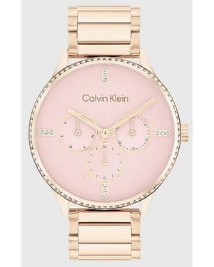 Calvin Klein Multifunktionsuhr Mit Kristallverzierung - Pink