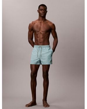 Calvin Klein Short Drawstring Swim Shorts - Brown