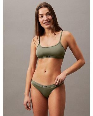 Calvin Klein Tief Geschnittene Bikinihosen - Braun