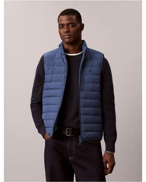 Calvin Klein Calvin Klein Lightweight Ripstop Packable Puffer Vest - Blue