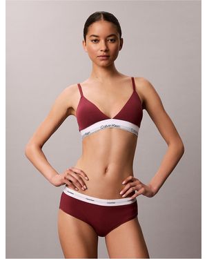 Calvin Klein Cotton Stretch Rib Hipster - Red