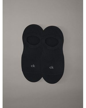 Calvin Klein Calzini Invisibili A Righe - Nero