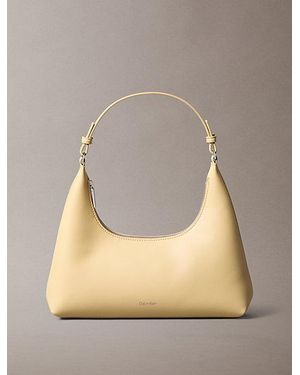 Calvin Klein Convertible Foil Logo Shoulder Bag - Natural