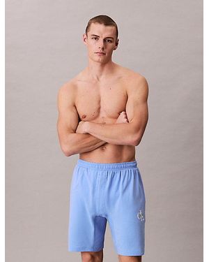 Calvin Klein Shorts de pijama - Icon Cotton Stretch - Azul