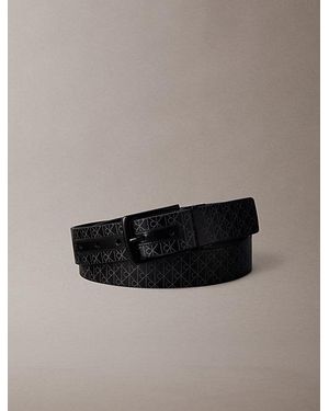 Calvin Klein Omkeerbare Riem Met Logo - Zwart