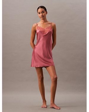 Calvin Klein Picardías de satén - Rosa