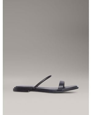 Calvin Klein Leather Sandals - Grey