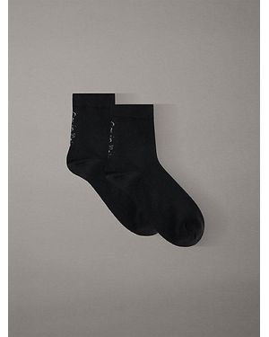 Calvin Klein 2 Pack Moisture-Wicking Mesh Ankle Socks - Black