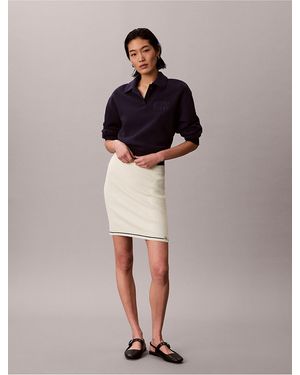 Calvin Klein Calvin Klein Micro Cable Knit Mini Skirt - Brown