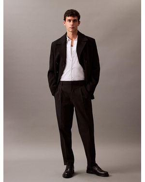 Calvin Klein Soft Pleat Tailored Trousers - Multicolour