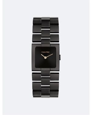Calvin Klein Grid Link Bracelet Watch - Black