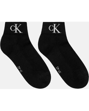 Calvin Klein 2 Pack Ankle Socks - Black