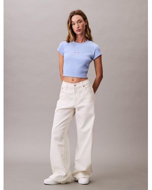 Calvin Klein Monologo Baby Tee - Blue