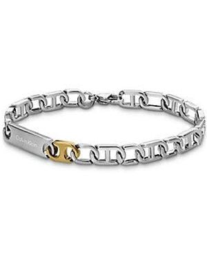 Calvin Klein Jeans Stainless Steel Chain Link Bracelet - White