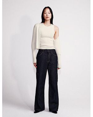 Calvin Klein High Rise Wide Leg Jeans - Wit