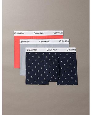 Calvin Klein 3 Pack Relaxed Trunks - Blue