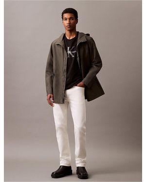 Calvin Klein Cotton Nylon Lightweight Coat - Brown