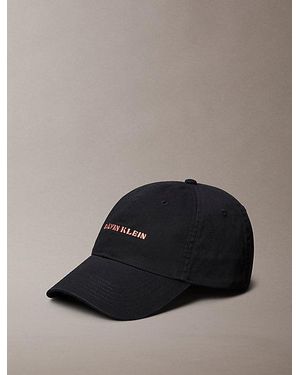 Calvin Klein Embroidered Graphic Logo Cap - Black
