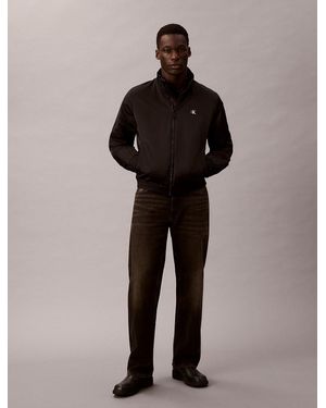 Calvin Klein Padded Zip Mock Neck Jacket - Black