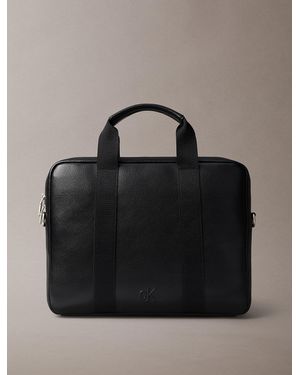 Calvin Klein Pebbled Smart Storage Laptop Bag - Black