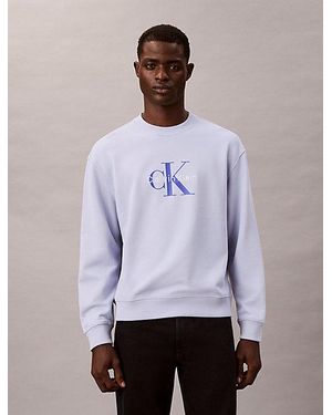 Calvin Klein Jeans Oversized Monogram Sweatshirt - Purple