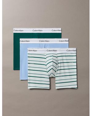 Calvin Klein 3 Pack Boxer Briefs - Blue