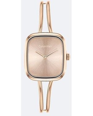 Calvin Klein Sculpted Square Bracelet Watch - White