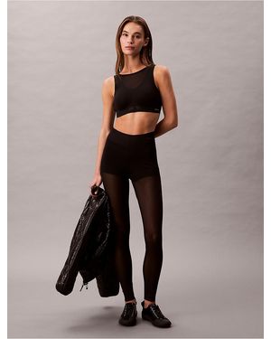 Calvin Klein Calvin Klein Invisibles Mesh High Waist Leggings - White