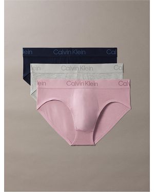 Calvin Klein Ultra Soft Modal 3-Pack Hip Brief - Gray