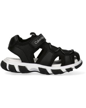Calvin Klein Toddlers And Kids Velcro Sandals - Black