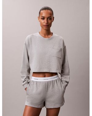 Calvin Klein Cotton Jersey Lounge Shorts - Grey