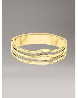 Calvin Klein Skulpturaler Vergoldeter Armreif - Mettallic