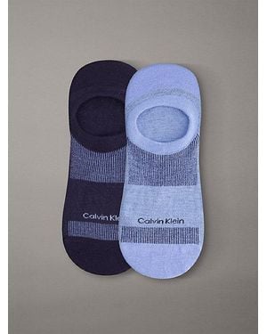 Calvin Klein 2Er-Pack Feuchtigkeitsableitende No-Show-Socken - Blau