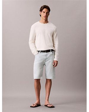 Calvin Klein Jeans Slim Denim Shorts - Blue