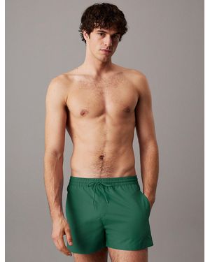 Calvin Klein Short Drawstring Swim Shorts - Green
