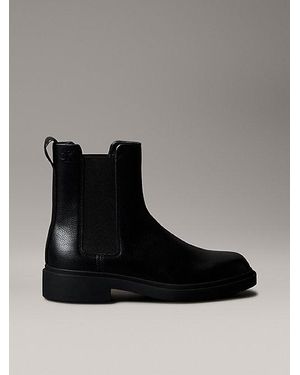 Calvin Klein Jeans Leather Airfit Lugged Chelsea Boots - Black
