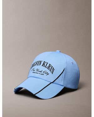 Calvin Klein Uv Twill Heritage Logo Adjustable Cap - Blue