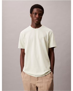 Calvin Klein Tech Pique T-Shirt - Natural