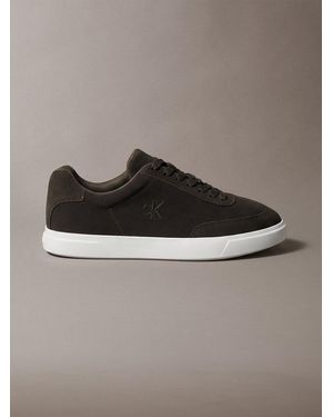 Calvin Klein Suede Signature Logo Trainers - Grey