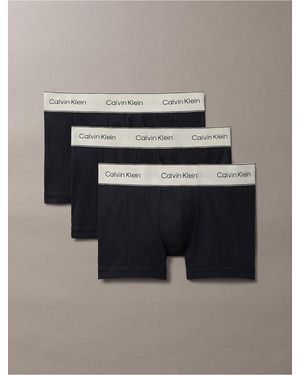 Calvin Klein Heritage Cotton Stretch 3-Pack Trunk - Black