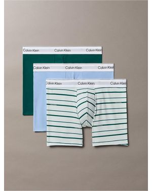Calvin Klein Icon Cotton Stretch 3-Pack Boxer Brief - Blue