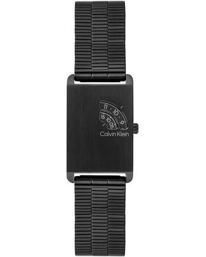 Calvin Klein Jump-Hour Bracelet Watch - Black