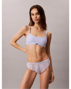 Calvin Klein Icon Stretch Lace Lightly Lined Bralette - Multicolor