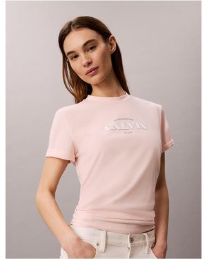 Calvin Klein Calvin Klein Bold Logo Graphic Classic T-Shirt - Pink